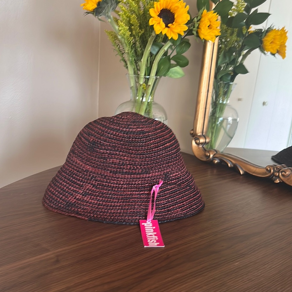 PINKFISH / Straw bucket hat